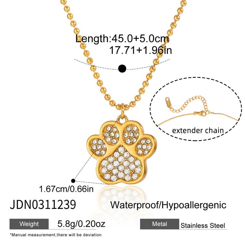 Cross Border Pet Inspired Jewelry For Women Titanium Steel Cat Dog Necklace Light Luxury Minimalist Design High Grade Non Fading Clavicle Chain