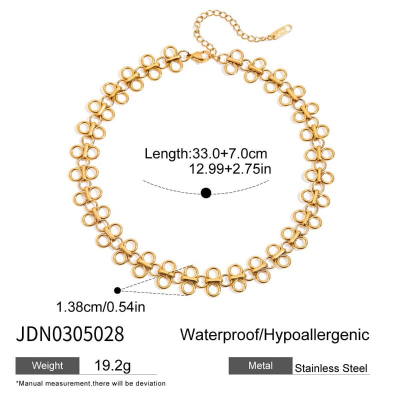 Titanium Steel Zircon Necklace Light Luxury Minimalist Non Fading Clavicle Chain 18K Gold Jewelry Stainless Steel Cross Border Jewelry