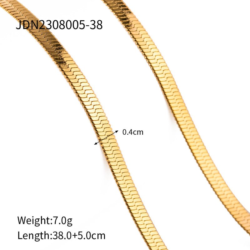 Titanium Steel Zircon Necklace Light Luxury Minimalist Non Fading Clavicle Chain 18K Gold Jewelry Stainless Steel Cross Border Jewelry