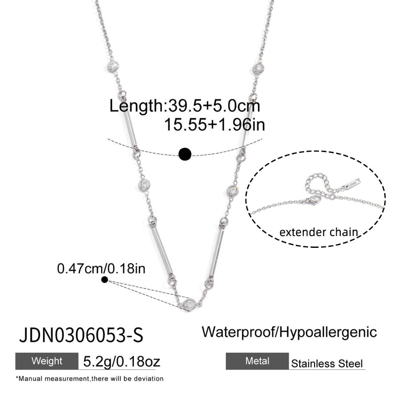 European American Stainless Steel Love Heart Necklace Light Luxury Minimalist Design Clavicle Chain Titanium Steel Cross Border Jewelry For Women Advanced Sense