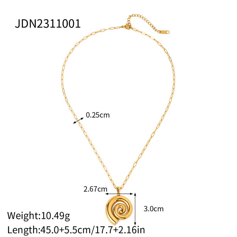 18K Gold Plated Stainless Steel Necklace Light Luxury Minimalist Design Clavicle Chain Body Chain Titanium Steel Cross Border Jewelry