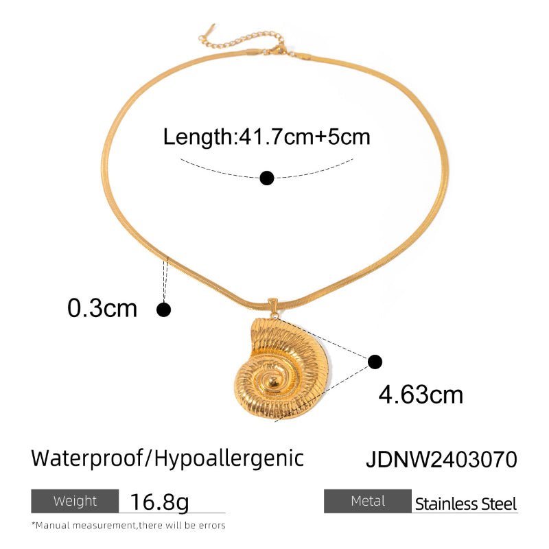 Cross-border Stainless Steel Vacation Jewelry Titanium Steel Necklace Light Luxury High-end Clavicle Chain European and American Pendant Accessories For Women