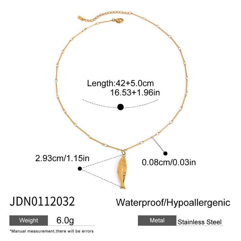 Cross-border Stainless Steel Vacation Jewelry Titanium Steel Necklace Light Luxury High-end Clavicle Chain European and American Pendant Accessories For Women