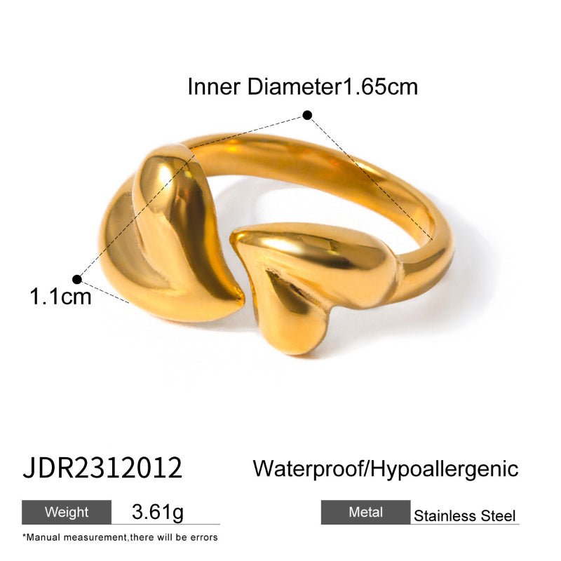 European American Stainless Steel Pearl Ring High-End Niche Unique Band Titanium Steel Tarnish-Free Cross-Border Women's Rings