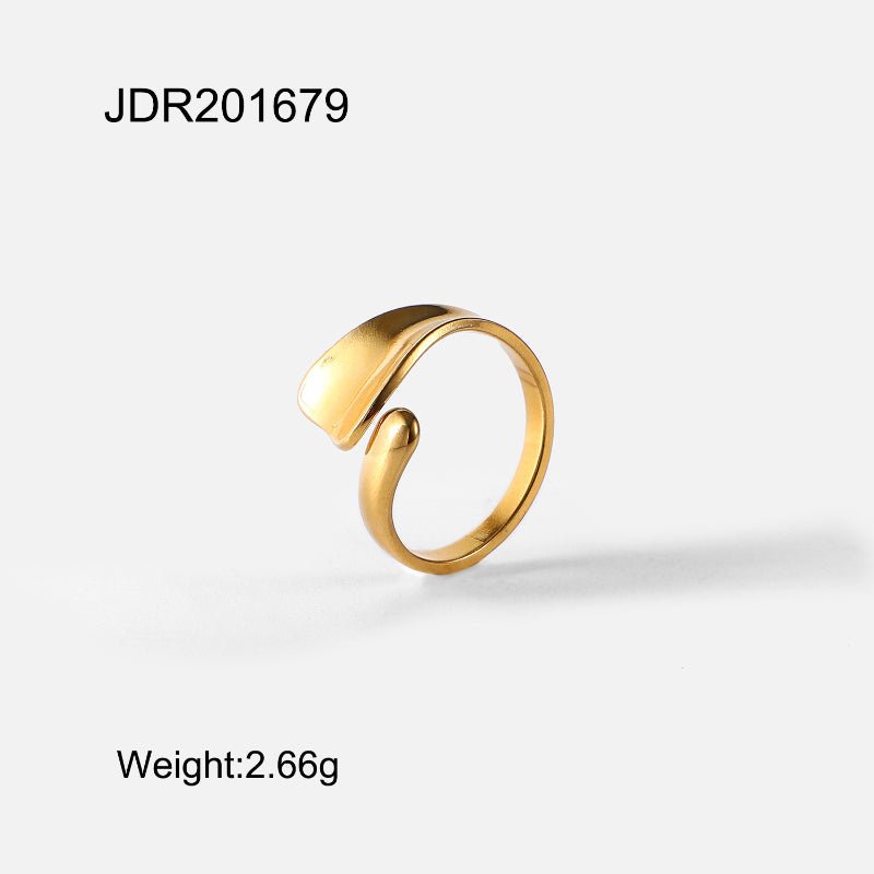 Irregular Geometric Line Ring Women INS Personalized Hip Hop Open Adjustable Ring Internet Celebrity Couple Ring