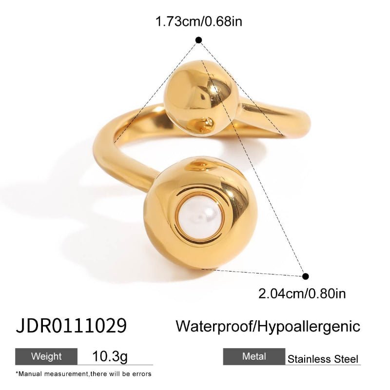 European American Natural Stone Ring Titanium Steel Non Fading Jewelry Cross Border Hot Sale Ring Stainless Steel Jewelry Premium