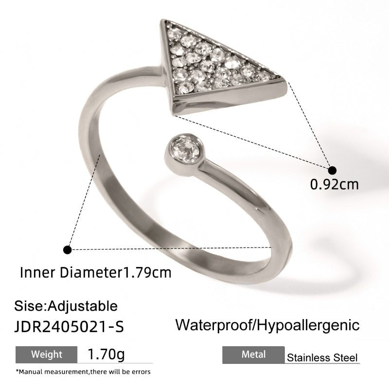 European American Light Luxury High Grade Rings For Women Non-Fading Titanium Steel Jewelry Minimalist Stainless Steel Cross Border Jewelry