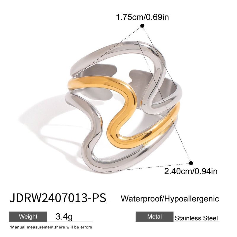 European American Style Titanium Steel Rings For Women Non Fading Minimalist Design Stainless Steel Fashion Jewelry