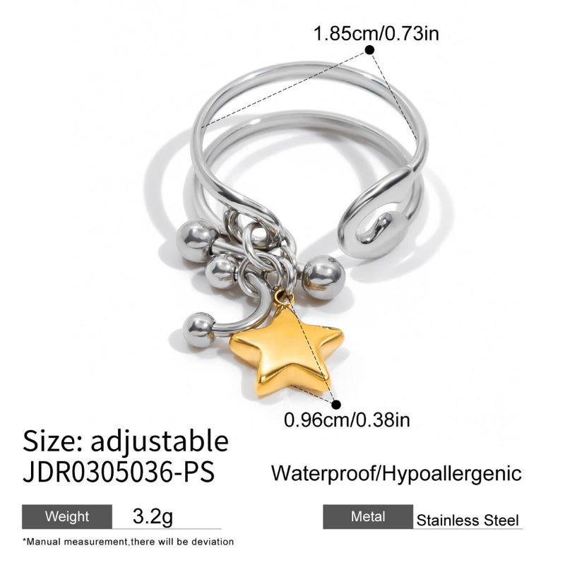 Rhinestone Heart Ring Titanium Steel Non Fading Jewelry Stainless Steel Cross Border Valentine's Day Jewelry Women High End