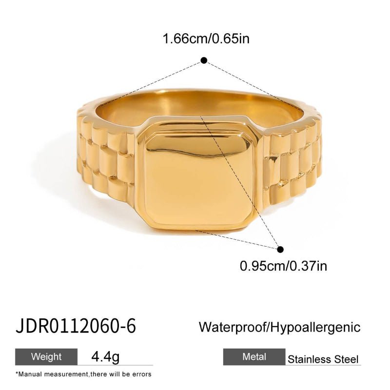 European and American Style Watch Band Ring Titanium Steel Non Fading For Women Minority Design Finger Ring Stainless Steel Jewelry Cross Border Rings