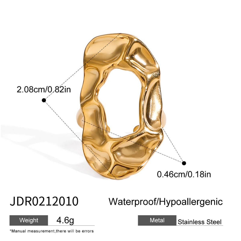 Geometric Ring Titanium Steel Non-Fading Jewelry Light Luxury High Grade Finger Ring Cross-border Hot Sale Stainless Steel Jewelry For Women