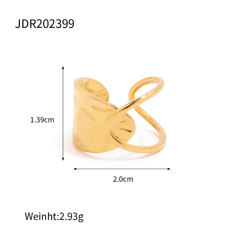 European and American Jewelry Stainless Steel Pearl Ring Titanium Steel Non-Fading Jewelry Niche Design Finger Ring Ring Cross-border