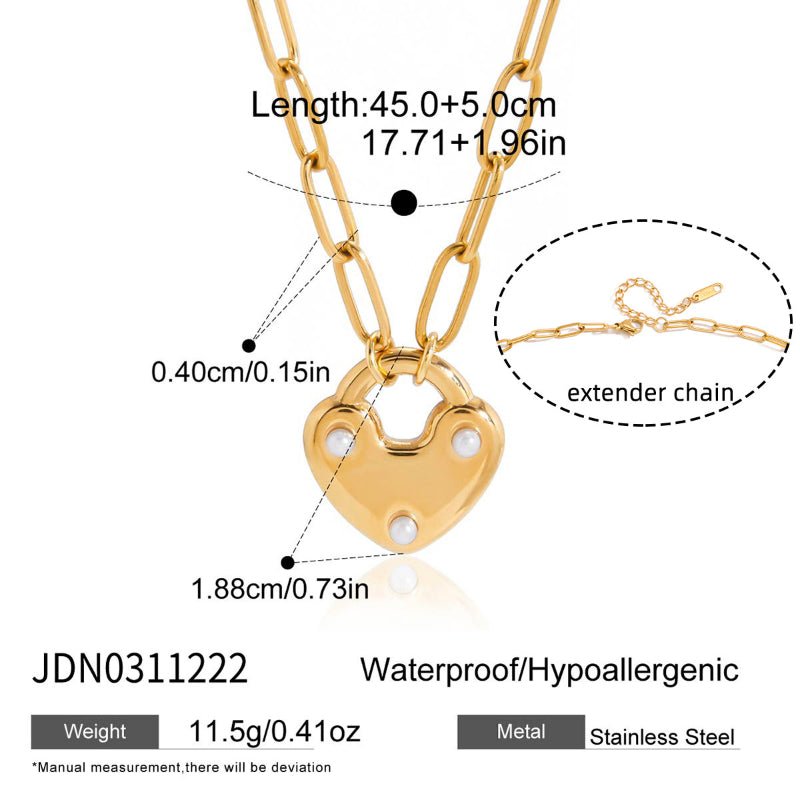 European American Titanium Steel Heart Necklace Light Luxury Niche Clavicle Chain Stainless Steel Jewelry For Women Cross Border Valentine's Day Jewelry