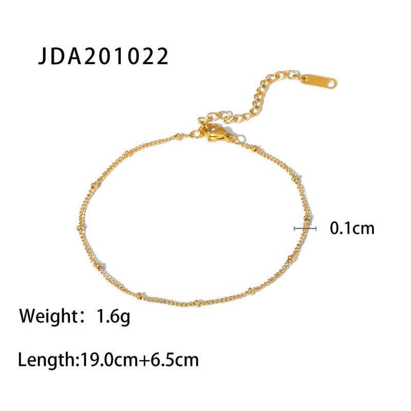 INS Vintage 18K Gold Plated Cross Dainty Anklet Fashion Stainless Steel Ankle Bracelet Jewelry for Women