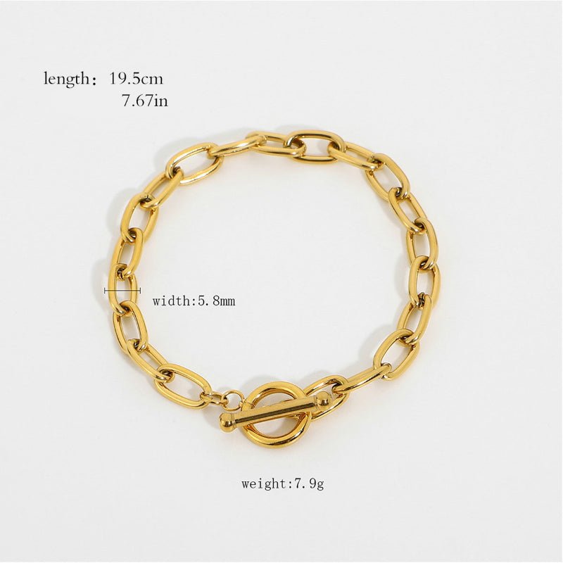 European American Stainless Steel Jewelry Set Titanium Steel Tarnish-Free Zircon Bangle Ring Earrings Women's High-End Accessories