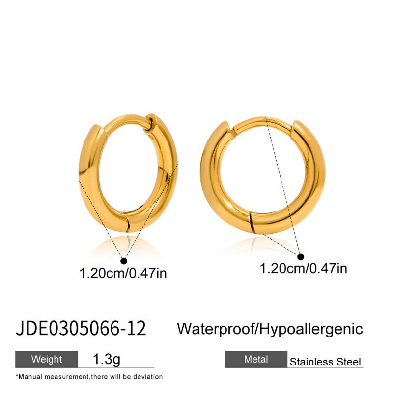 European American Stainless Steel Hoop Earrings Light Luxury High-End Tarnish-Free Titanium Steel Cross-Border Bestseller Jewelry for Women