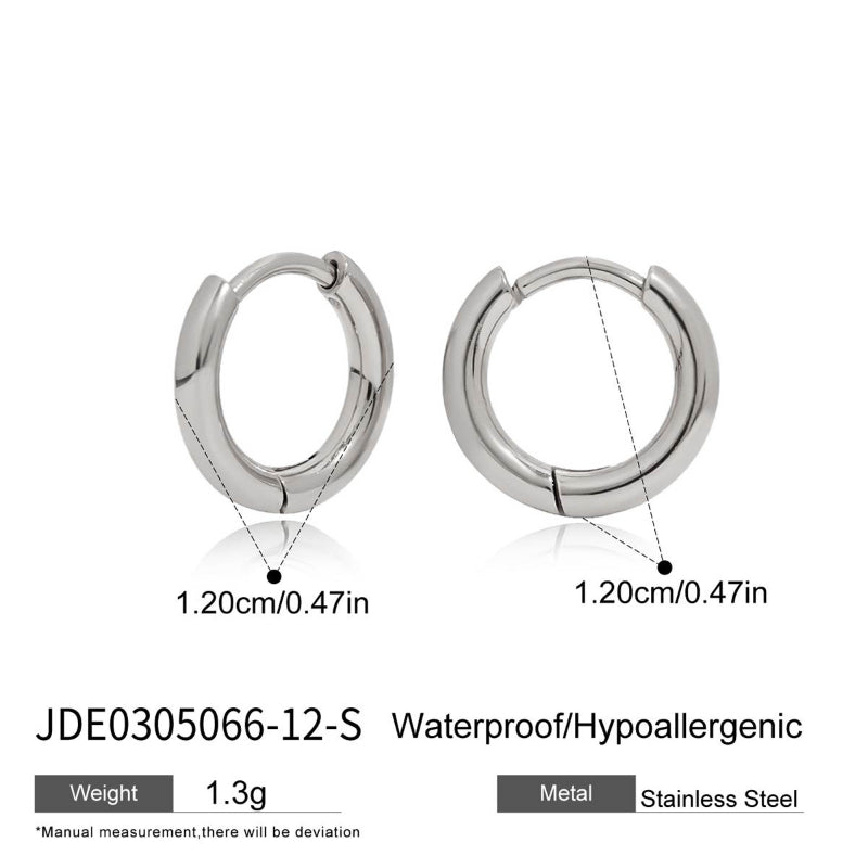 European American Stainless Steel Hoop Earrings Light Luxury High-End Tarnish-Free Titanium Steel Cross-Border Bestseller Jewelry for Women
