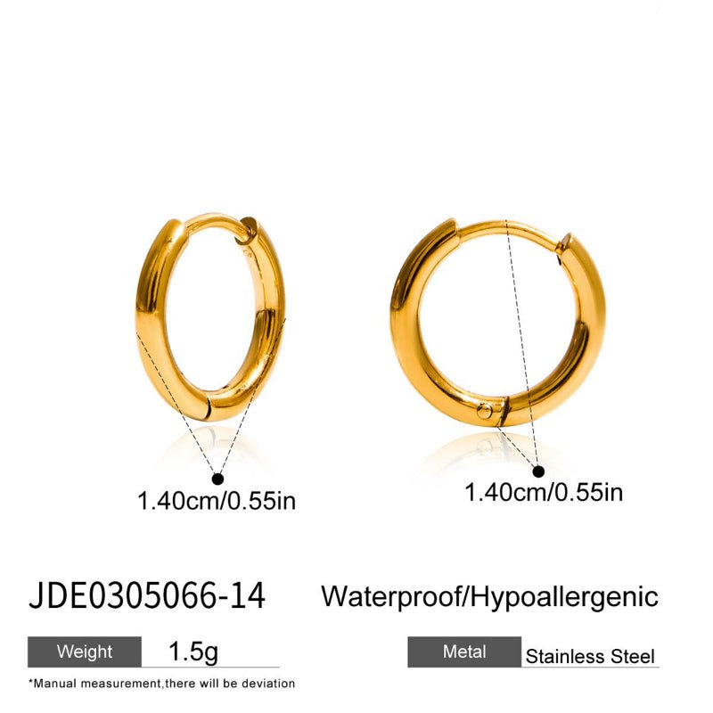 European American Stainless Steel Hoop Earrings Light Luxury High-End Tarnish-Free Titanium Steel Cross-Border Bestseller Jewelry for Women