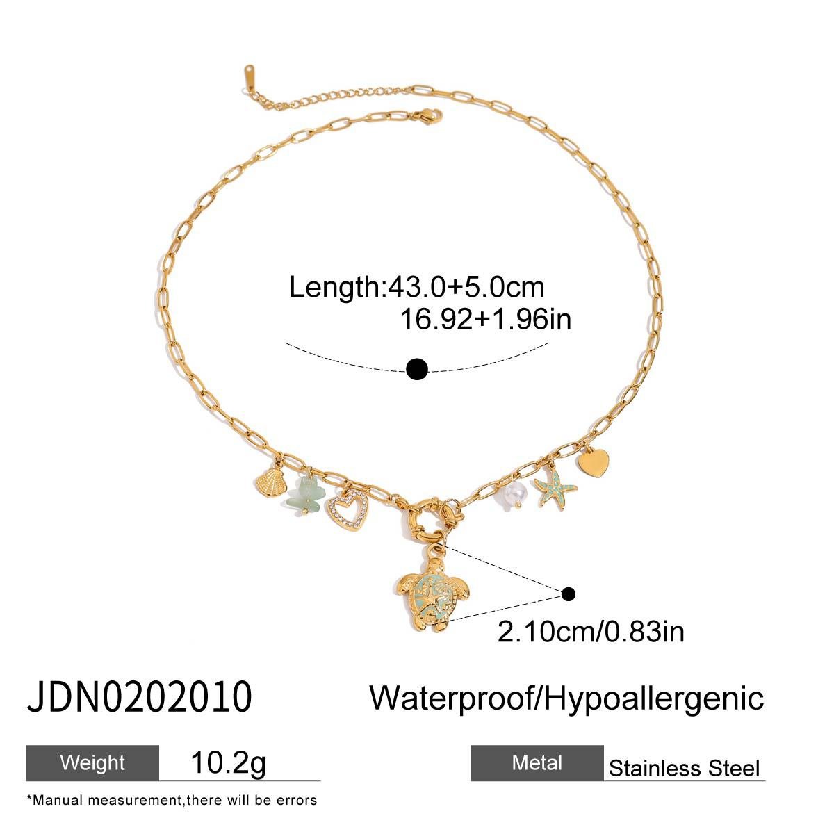 European and American Stainless Steel Zircon Heart Necklace Light Luxury Niche Choker Fade Resistant Titanium Steel Jewelry for Women High End Sense