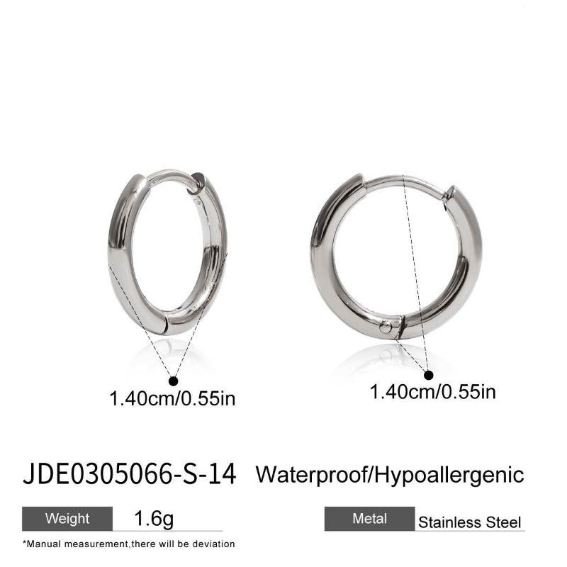 European American Stainless Steel Hoop Earrings Light Luxury High-End Tarnish-Free Titanium Steel Cross-Border Bestseller Jewelry for Women