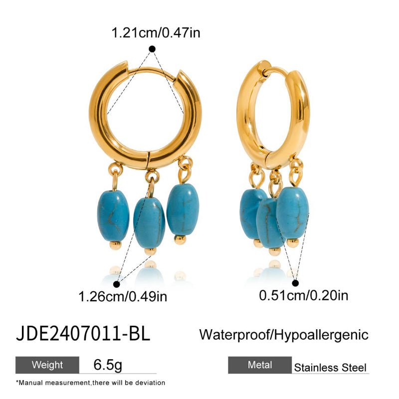 European American Stainless Steel Rhinestone Hoop Earrings Light Luxury High-End Tarnish-Free Cross-Border Jewelry for Women