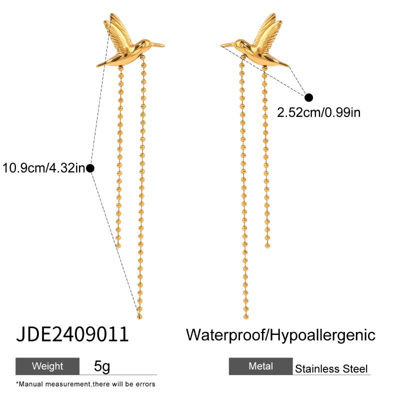 European American Fall Winter Wave Hoop Earrings Elegant High-End Stainless Steel Cross-Border Bestseller Jewelry for Women