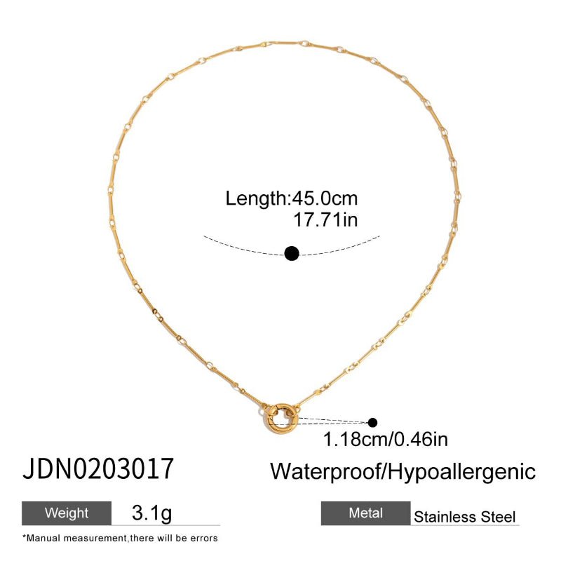 Cross-Border Bestseller Stainless Steel DIY Pearl Necklace Accessories Women's Dainty Design Titanium Steel Jewelry Findings