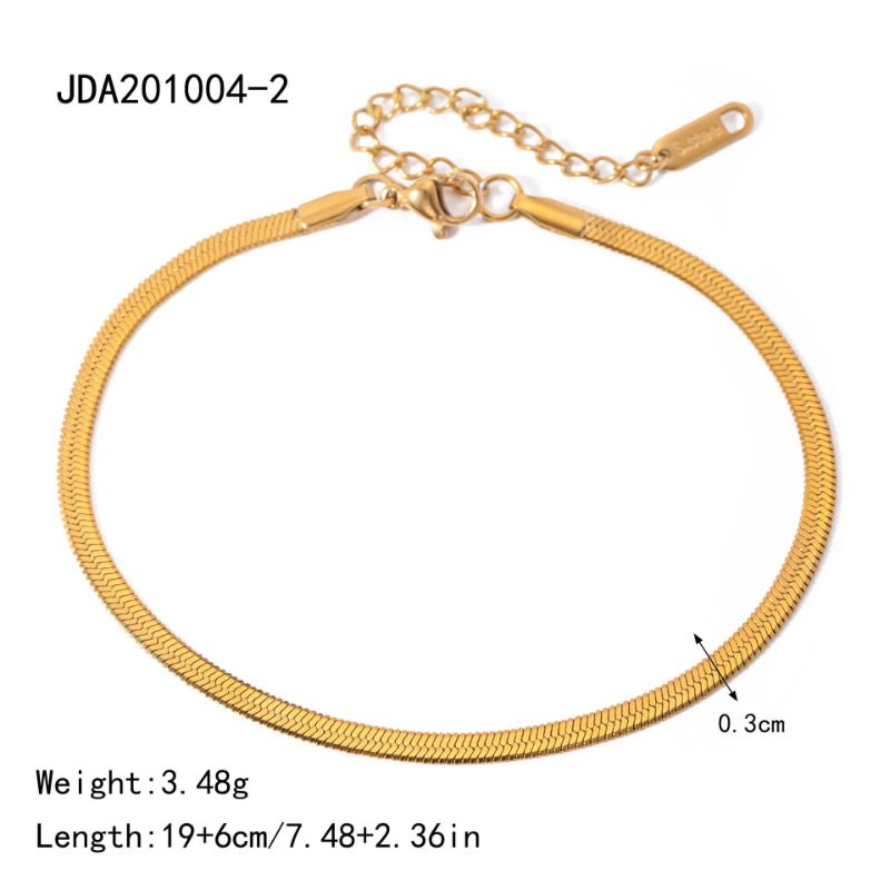 INS Vintage 18K Gold Plated Cross Dainty Anklet Fashion Stainless Steel Ankle Bracelet Jewelry for Women