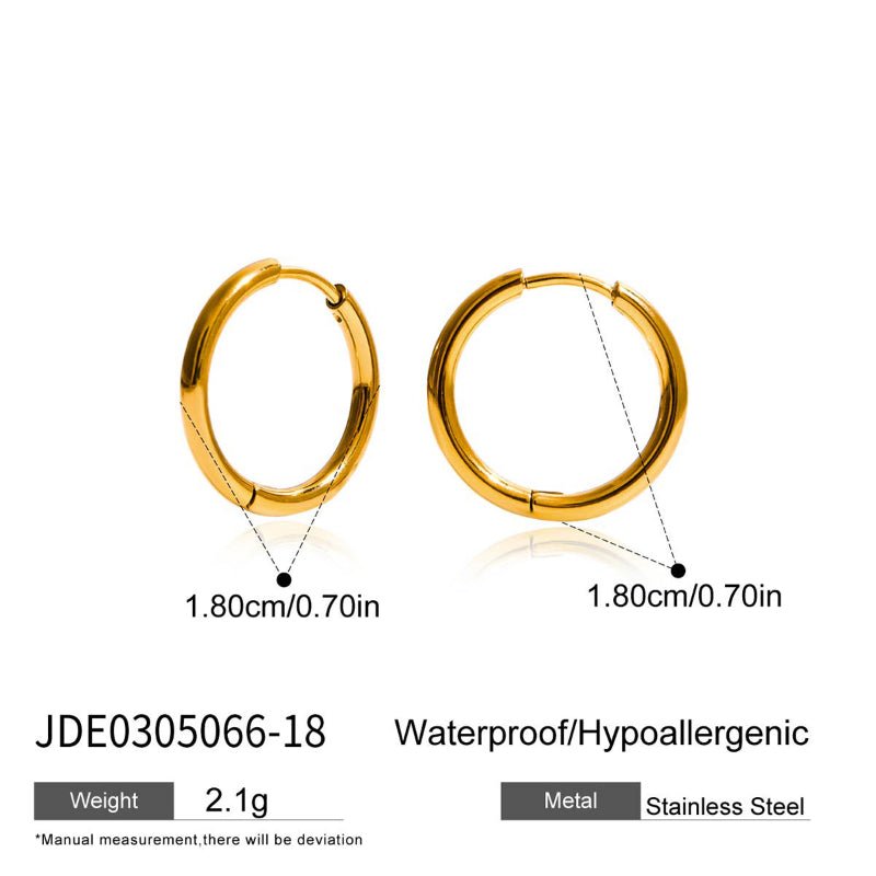 European American Stainless Steel Hoop Earrings Light Luxury High-End Tarnish-Free Titanium Steel Cross-Border Bestseller Jewelry for Women