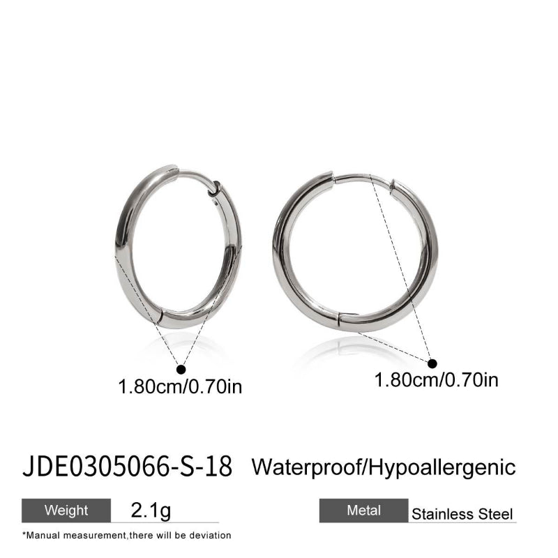 European American Stainless Steel Hoop Earrings Light Luxury High-End Tarnish-Free Titanium Steel Cross-Border Bestseller Jewelry for Women