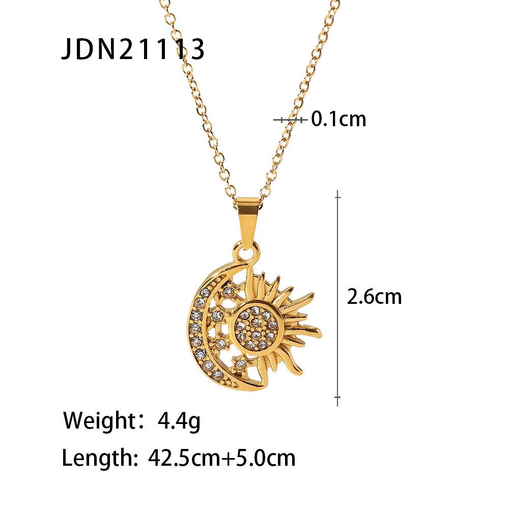 Titanium Steel Sweater Chain Necklace Light Luxury Niche Jewelry for Women High End Sense Stainless Steel European and American Autumn Winter Accessories