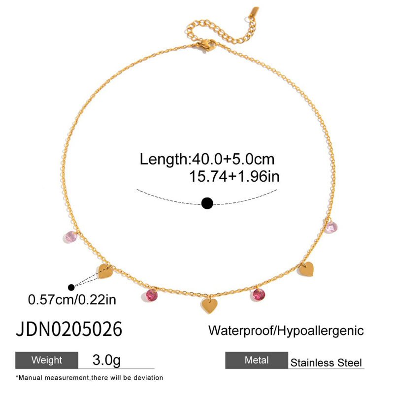 Waist Bead Titanium Steel Necklace Light Luxury Fortune Bead Choker Bvlgari Style Stainless Steel High-End Cross-Border Jewelry for Women