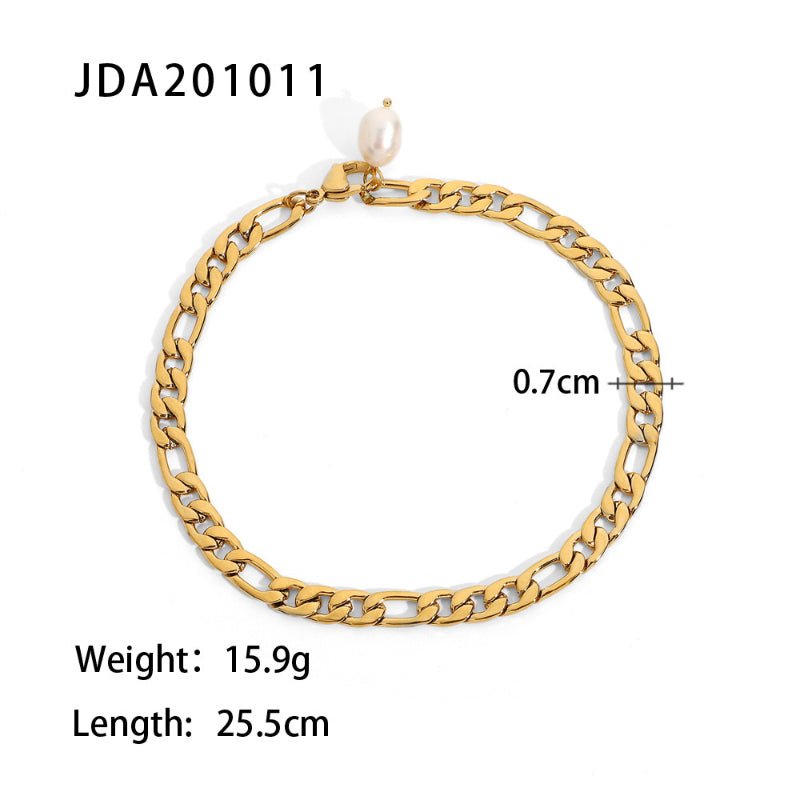 INS Vintage 18K Gold Plated Cross Dainty Anklet Fashion Stainless Steel Ankle Bracelet Jewelry for Women