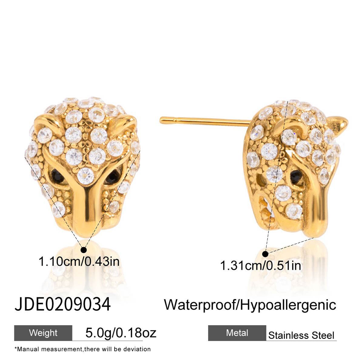 Tarnish-Free Stainless Steel Clip-On Earrings for Women Zircon Light Luxury High-End Jewelry Hypoallergenic Fall Winter Cross-Border Accessories