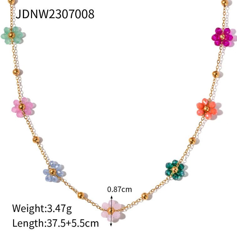 Titanium Steel Sweater Chain Necklace Light Luxury Niche Jewelry for Women High End Sense Stainless Steel European and American Autumn Winter Accessories