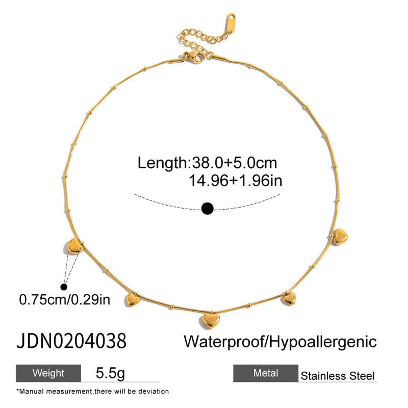 Waist Bead Titanium Steel Necklace Light Luxury Fortune Bead Choker Bvlgari Style Stainless Steel High-End Cross-Border Jewelry for Women