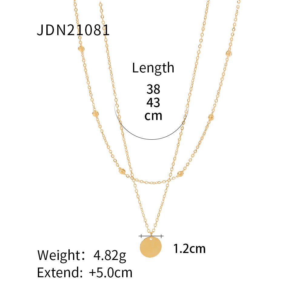 Titanium Steel Sweater Chain Necklace Light Luxury Niche Jewelry for Women High End Sense Stainless Steel European and American Autumn Winter Accessories