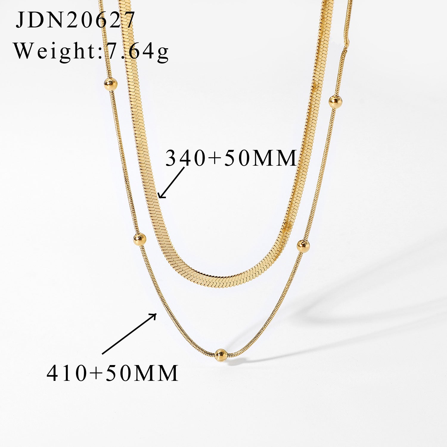 Titanium Steel Sweater Chain Necklace Light Luxury Niche Jewelry for Women High End Sense Stainless Steel European and American Autumn Winter Accessories